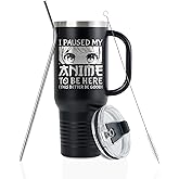 Onebttl Anime Gifts For Men, Women, Boys - 40oz Double Wall Vacuum Insulated Stainless Steel Tumblers Cups - Birthday Kawaii Gifts for Anime Lovers - Paused