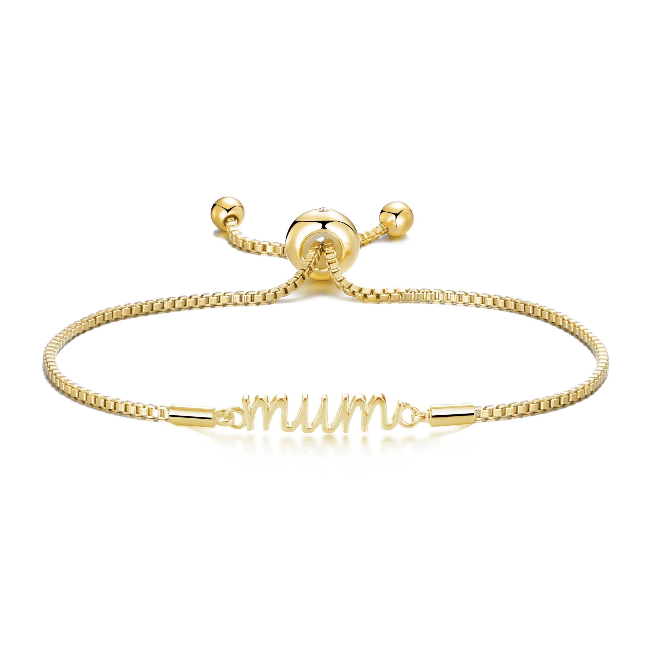 Philip Jones 18k Gold Plated Mum Bracelet Created with Zircondia® Crystals