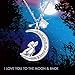 YFN Sterling Silver I Love You to the Moon and Back Dog House Moom Pendant Necklace 18