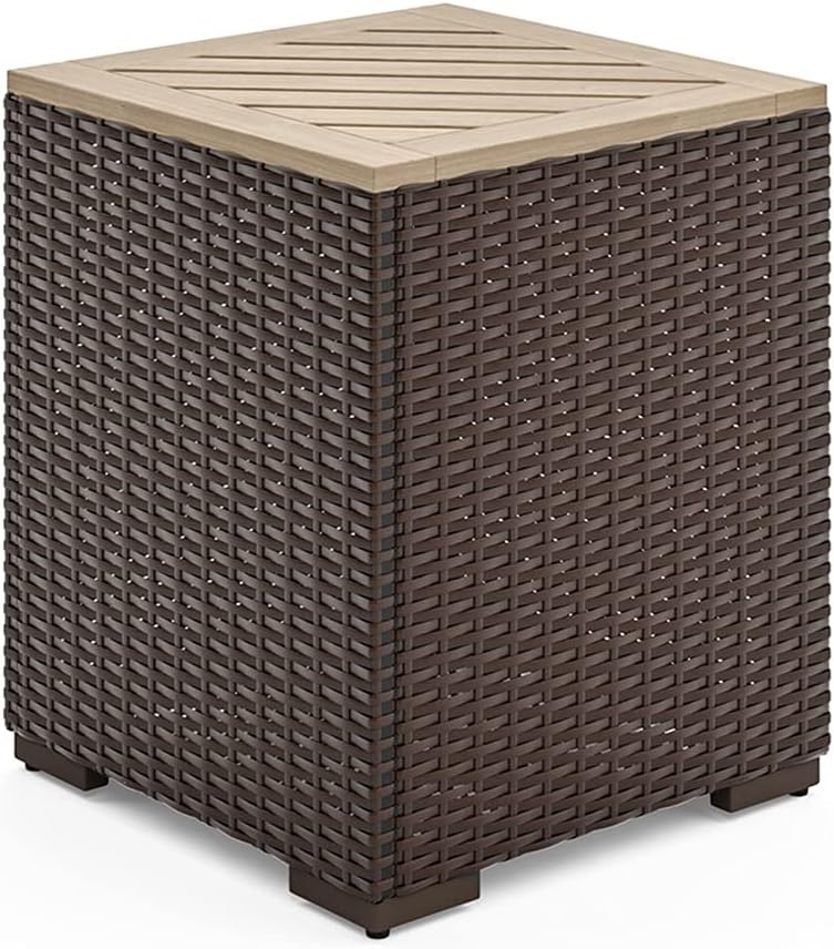 homestyles 6800-20 End Table, Brown : Garden & Outdoor