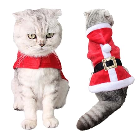 Legendog Katzen Kleidung, Weihnachten Haustier Kleidung, Weihnachten Katzen Kleidung, Katzenkostüm, Nette justierbare Weihnac