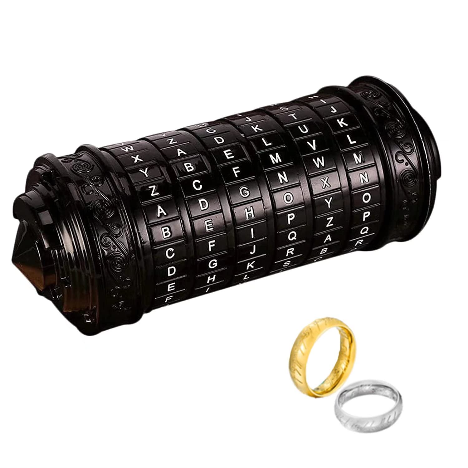 Cryptex Da Vinci Code Mini Cryptex Lock with Hidden Compartments Birthday Valentine's Day Mysterious Birthday Gift for Family and Friends