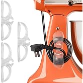 AFunCrafter Cord Organizer Kitchen Appliances, Clear Holder for Stand Mixer, 3PCS Self Adhesive Stick On Cable Wrap Keeper Hook, Electric Wire Hider, Silicone Compatible Accessories with KitchenAid