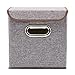 EZOWare 4pc Large Storage Basket Bins with Lid, Linen lidded Fabric Folding Cubes Containers - Gray, 9.8 x 9.8 x 9.8 inches