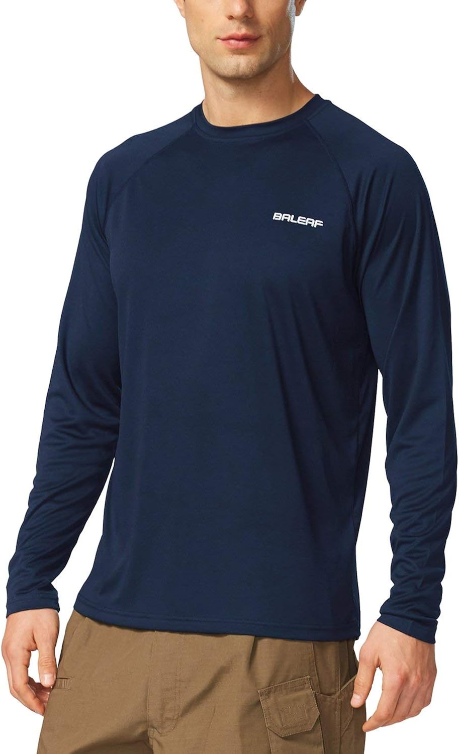 BALEAF Men's UPF 50+ Sun Protection Shirts Long Sleeve Dri Fit SPF T-Shirts Lightweight Fishing Hiking Running: Clothing