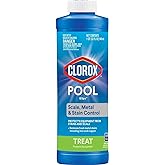 Clorox® Pool&Spa™ Swimming Pool Scale, Metal & Stain Control, Prevents Metal Stains and Scale Formation, Removes Metal Stains, 1 Quart (Pack of 1)