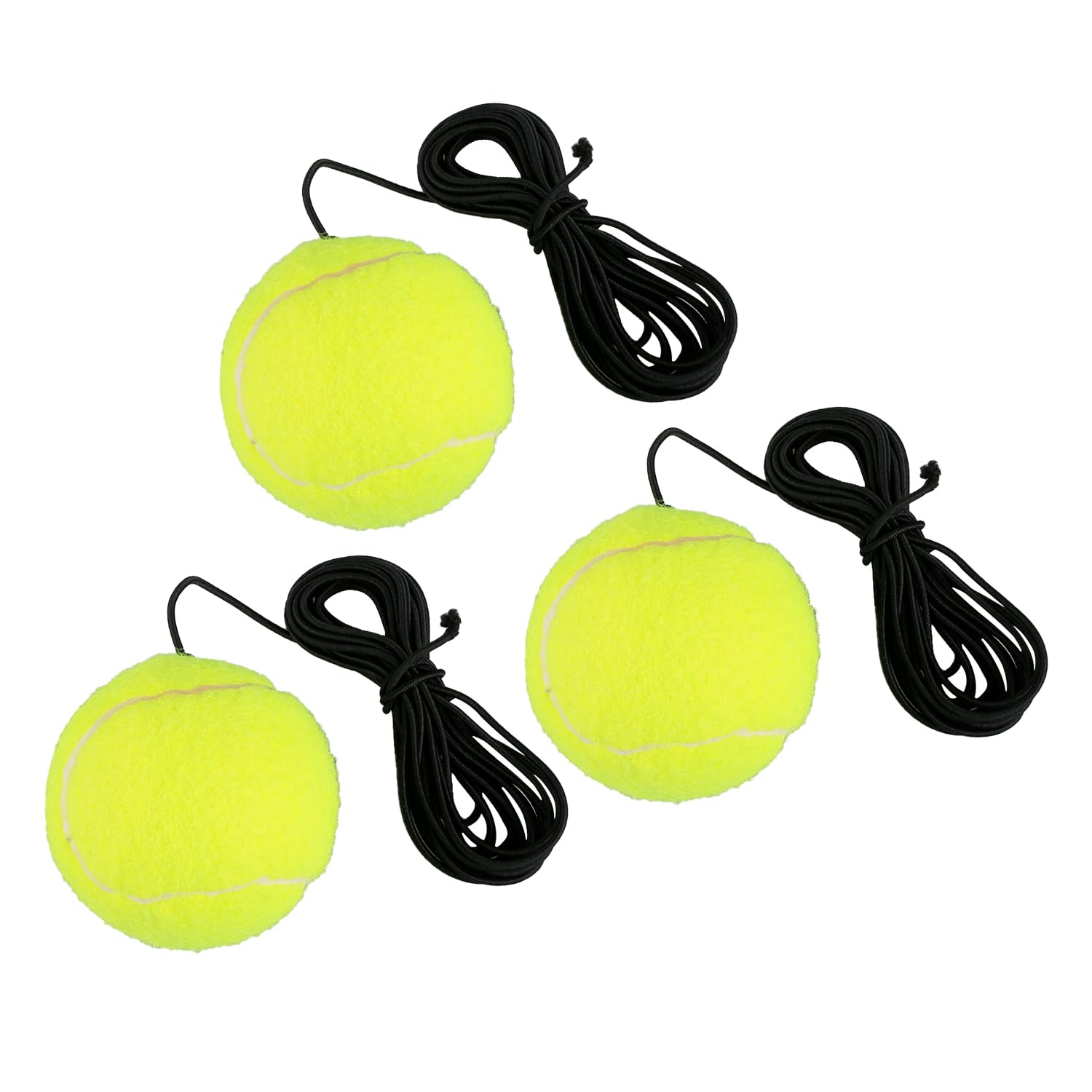Thyonta String Tennis Balls 3PCS Tennis Training Balls and String Replacement for Outdoor Tennis Kids Adults Beginners Train