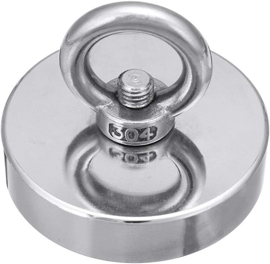 Nodymium Magneten Neodymium Recovery Magnet 304 Steel Salvage Fishing Magnet for Detecting Metal Treasure D80mm 400KG