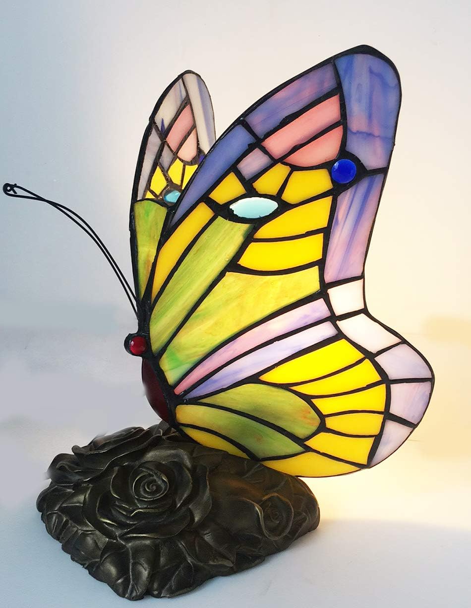 Tiffany lamp Butterfly Blue Glass HMJ8060 Stained Glass Style Butterfly