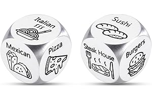 ACCOLIAMBER Date Night Ideas Food Dice Gifts for Boyfriend Girlfriend Couples Christmas Stocking Stuffers for Adults Valentines Day 1 Year Anniversary for Her Him Date Night Dice Birthday Gifts for Husband Wife