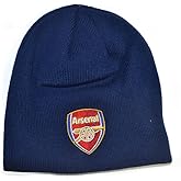 Arsenal FC Official Product Beanie Hat Navy Club Crest Embriodery New Season, Blue, One Size