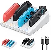 [Switch 1/2 Compatible] FASTSNAIL 8-in-1 Charging Dock for Nintendo Switch 2 & 1/OLED for Joy-Con 2, Dual-Direction Magnetic 