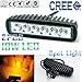 GOODKSSOP 2PCS 6inch Super Bright Amber Light CREE 18W 6 LED Car Work Truck Bar ATV 4WD Offroad SUV Driving Fog Spot Lamp Waterproof