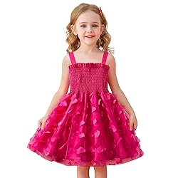 TTYAOVO Toddler Baby Girl Dress 3D Butterfly Summer