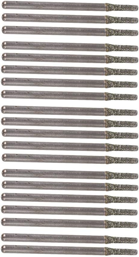 CNBTR Coated Jewelry Drill Bits 2.0mm Dia Marble Glass Ceramic Hole Saw Tool Pack of 20