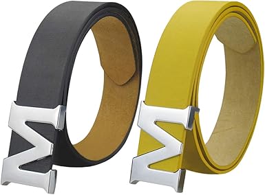yellow leather belt
