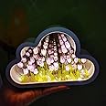 Yevheniy 20 Flowers DIY Tulip Mirror Night Light, LED Handmade Tulip Ocean Cloud Lights, 2 in 1 Mirror & Table Lamp Decoration Ornaments, Bedside Lamp for Couple, Friends, Children (Purple)