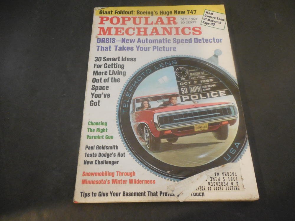 Popular Mechanics Dec 1969 Giant Foldout Boeing 747 at Amazons ...