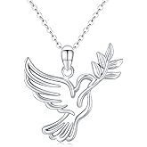 Aututer Bird Necklace 925 Sterling Silver Dove Necklace Phoenix Necklace Hummingbird Necklace Bird Jewelry for Women Teen Girls Gifts for Birthday Mother's Day