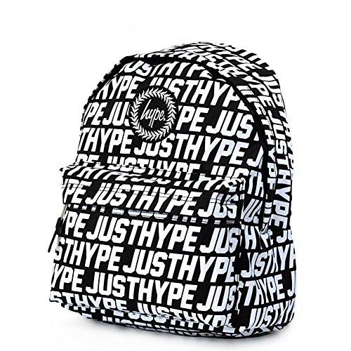 Hype Sporting Justhype Backpack Black White School Bag Bts17017