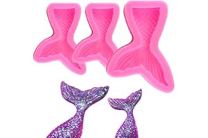 Silicone Fondant Cake Molds, IHUIXINHE Non-Stick Chocolate, Jelly, Candy Mold, Cupcake Decoration Tool (Mermaid Tail)