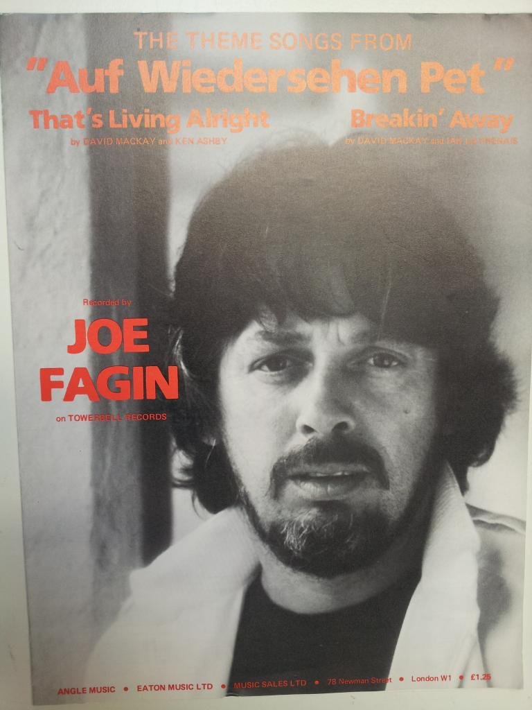 Auf Wiedersehen Pet Theme That S Living Alright Joe Fagin 1983 Song Sheet Amazon Co Uk David Mackay Ken Ashby 0620947077288 Books