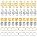 BBTO 120 Pieces Aluminum Hair Coil Dreadlocks Hair Braid Rings Dreadlocks Metal Hair Cuffs Hair Braiding Beads for Hair Accessory (Gold and Silver) primary
