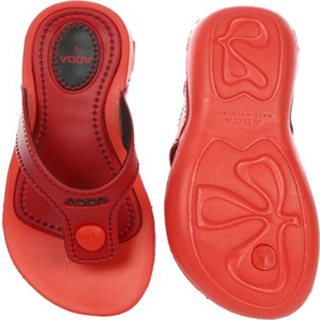 adda women's red synthetic house slippers