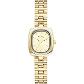 JEWELRYWE Square Watch for Women: Quartz Analog Gold Tone Stainless Steel Wristwatch Business Casual Fashionable Watches for Daily Working Party Christmas for Valentine's Day