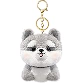 sparkleing Cute Plush Keychain, Kawaii Stuffed Animal Key Chains for Women Men Girls Boys