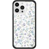 Wildflower Cases - iPhone 16 Pro Max Compatible - Lilac &amp; Blue Floral | Impact-Certified 6.5 ft Drop Protection Case, Raised Protective Bumper, Cute Aesthetic Design, Women-Owned Small Business