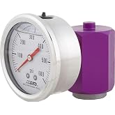 Valve Spring Tester Pressure Checker Gauge Tool, 20-600psi Measurement | Liquid Filled Gauge Reduces Vibration, Works with Press Vise or Drill Press, Durable Steel Piston and Aluminum Body