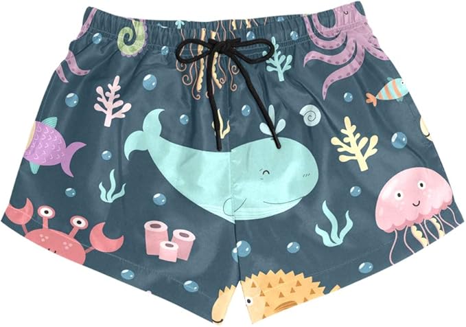 DEZIRO - Bañador para Mujer con Forro y diseño de Criaturas Marinas