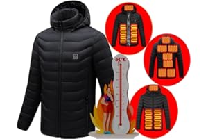 JIELAFIC Heated Hoodie,9 Heating Zones Coat,Heated Jacket for Women and Men,Heated Sweatshirt, Heated Hunting Jackets