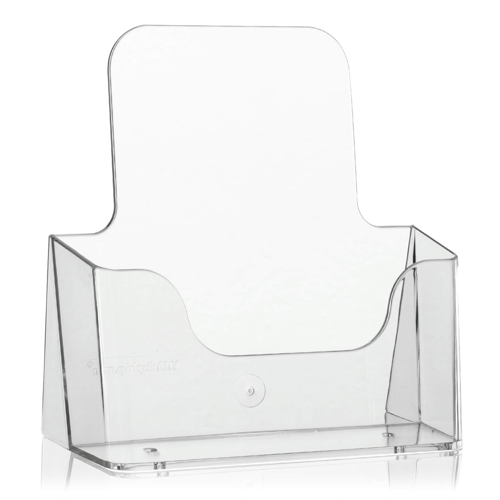 VitAdisplays NE-166 Table Leaflet Stands Flyer Stands Brochure Holders Transparent DIN A5 Pack of 2