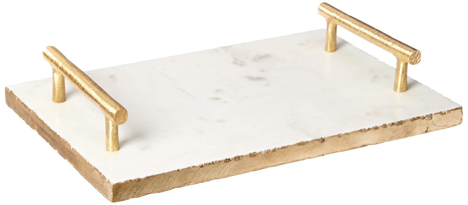 Best Kitchen Counter Marble And Gold Tray