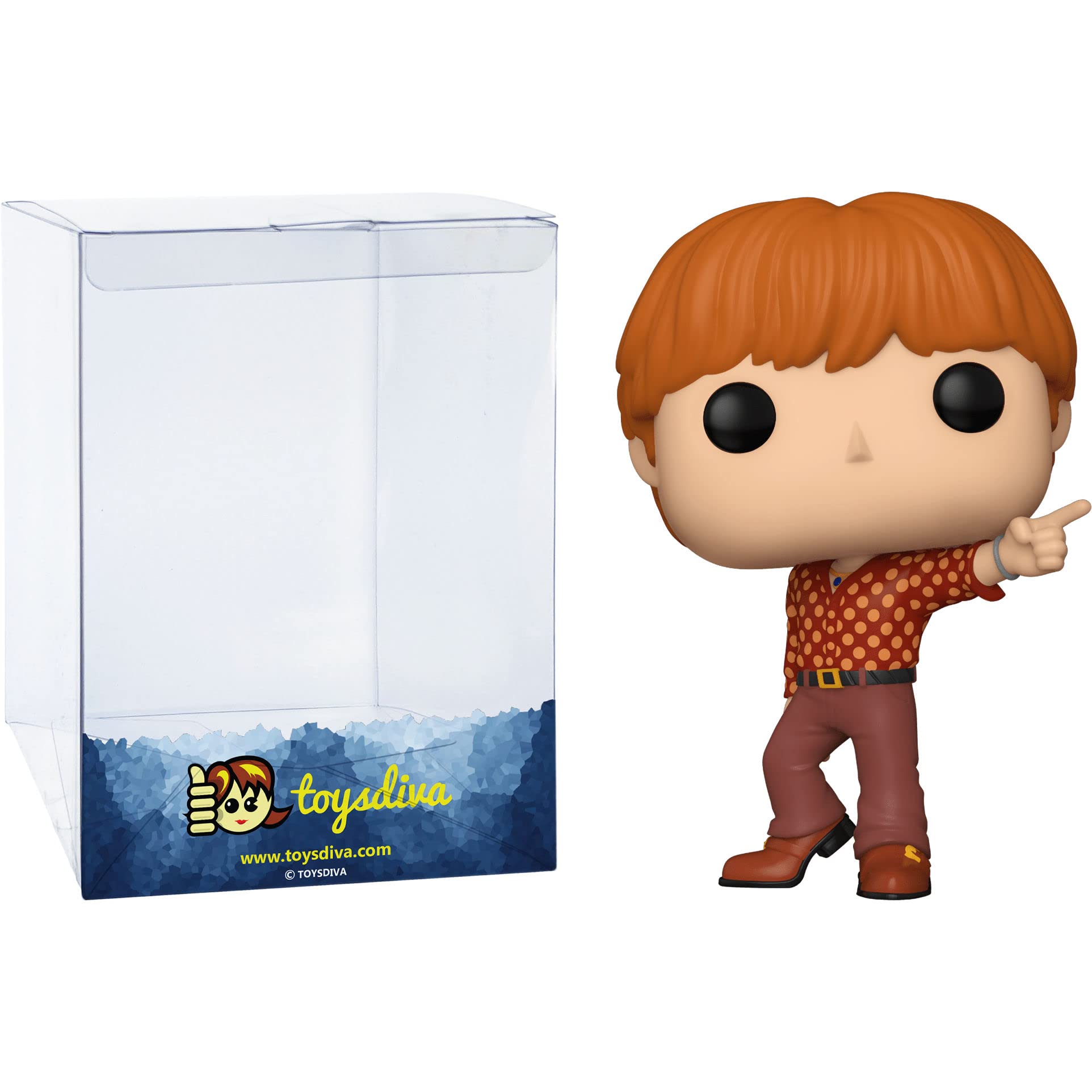 J i n : P o p ! Rocks Vinyl Figurine Bundle with 1 Compatible 'ToysDiva' Graphic Protector (219 - 48111 - B)