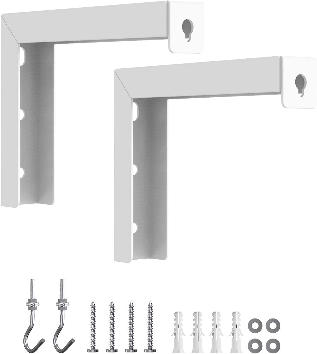 Universal Projector Screen L-Bracket Wall Hanging Mount 6 inch Adjustable Extension with Hook Manual, Spectrum and Perfect Screen Placement up to 66 lbs, 30 kg (PSM001), White: Electronics