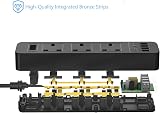 JSVER Extension Lead with USB Slots 4 USB 3 Outlets 3M 3250W 13A with Switch view 2