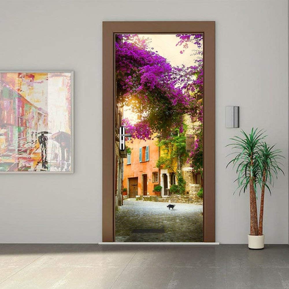 Wallflexi Door Spring Garden Home Decoration Wall Art Murals Decals Living Room Nursery Restaurant Hotel Café Office Décor Removable Self-Adhesive Stickers - Image 5