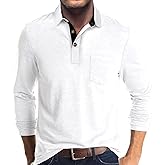 Uposiut Mens Polo Shirts Long/Short Sleeve Mens Shirts Casual Stylish Cotton True Classic Basic Tee Shirts