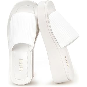 IDIFU IN2 Platform Sandals for Women Comfortable Chunky Open Toe Slip On Wedge Sandal Cute Vacation Summer Beach Slide Sandal