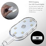 Zosppei 2 PCS Car LED Interior Lights 7 Colors USB Rechargeable Ambient view 4