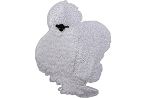 ROCKAPATCH Silkie Chicken Embroidered Iron On Patch