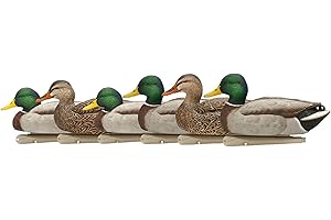 Avian-X Topflight Open Water Duck Durable Realistic Hunting Floating Mallard Decoys, Pack of 6, AVX8060