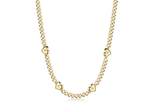 NUZON 14K Gold Plated Dainty Choker Necklace for Women Girls | Snake Chain, Cuban Link, Paperclip, Ball Beaded Chain, Tennis Chain, Natural Freshwater Pearl Necklace Fashion Jewelry for Gift