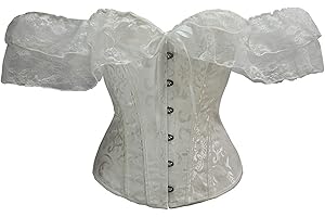 Women's Steampunk Corset Women's Vintage Lace Up Corset Breasted Lace Stretch Sleeve Corset