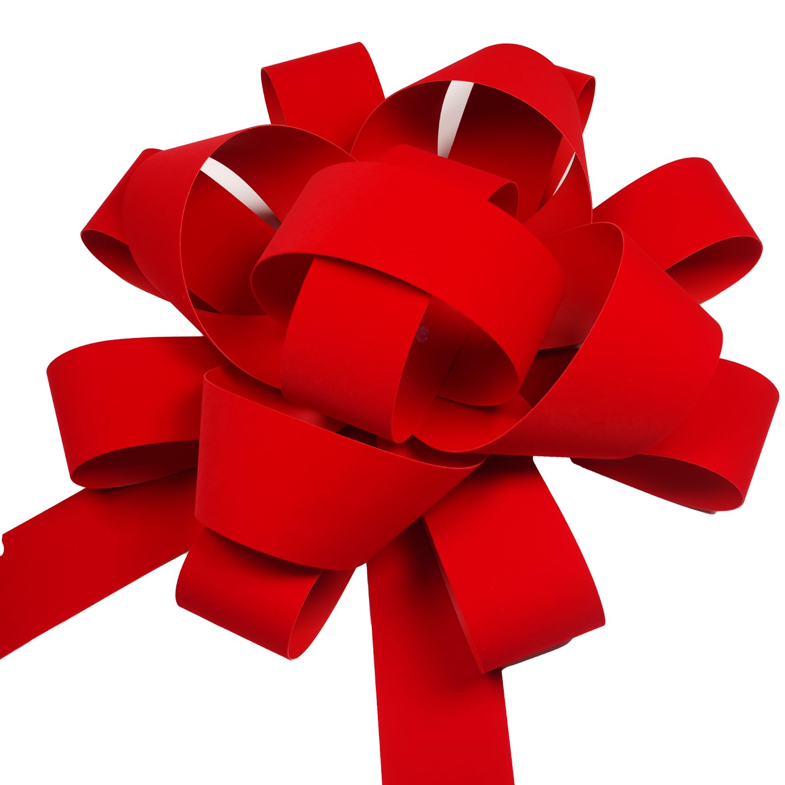 Condition photo showing As Is for 43" giant car bow | 43" red velvet car bow - huge car bow with non scratch magnet base, weather resistant and waterproof vinyl magnetic big car bow (1 pack) 43" red velvet - 1 pcs