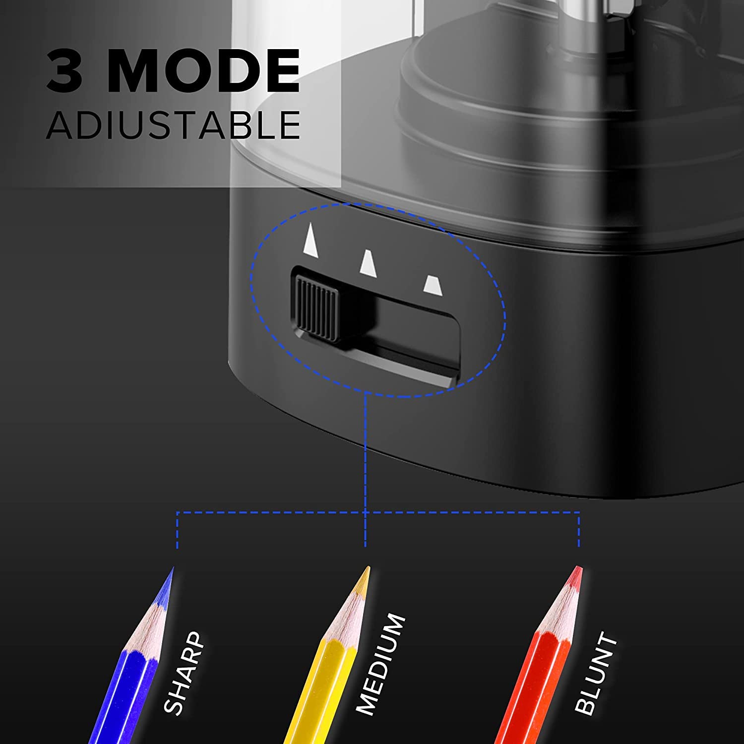 Deli Electric Pencil Sharpener, Automatic Pencil Sharpeners for No.2 Pencils Colored Pencils, USB & Battery Operated Pencil Sharpener for Kids, School, Home, Office, Classroom, Black