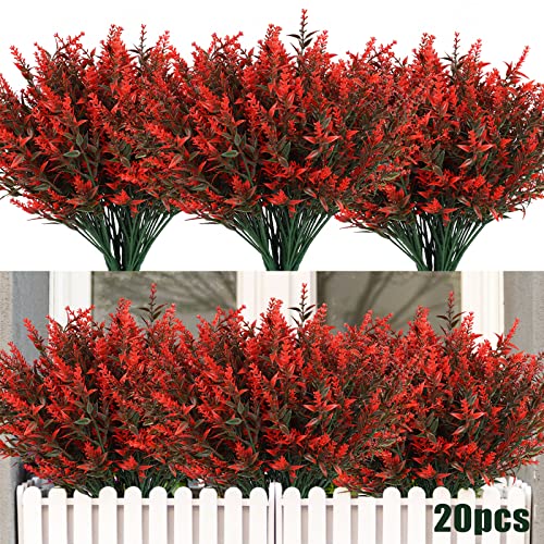 20 Flores Artificiales p/decorar resistentes UV-Naranja